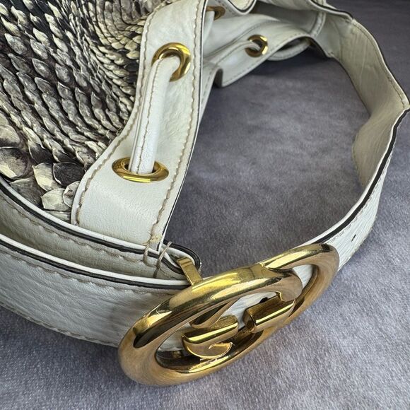 RARE Gucci Interlocking Icon Gg Exotic Python Snakeskin Large Hobo Bag - Picture 7 of 14